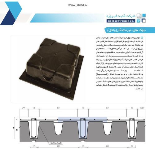 بلوک سقفی وافل یک طرفه ودوطرفه