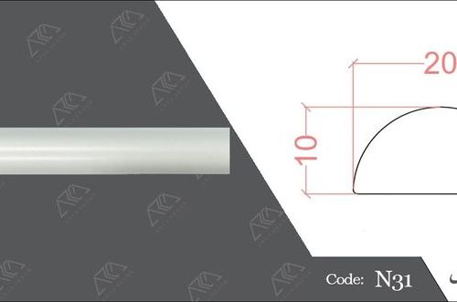 ابزار نیم دایره 2 سانت پیش ساخته پلی استایرن کد N-31